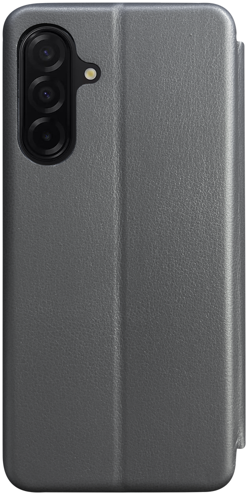 Samsung Galaxy A26 5G (SM-A266B/DS) oldalra nyíló mágneses flipes bőrtok prémium minőség ezüst