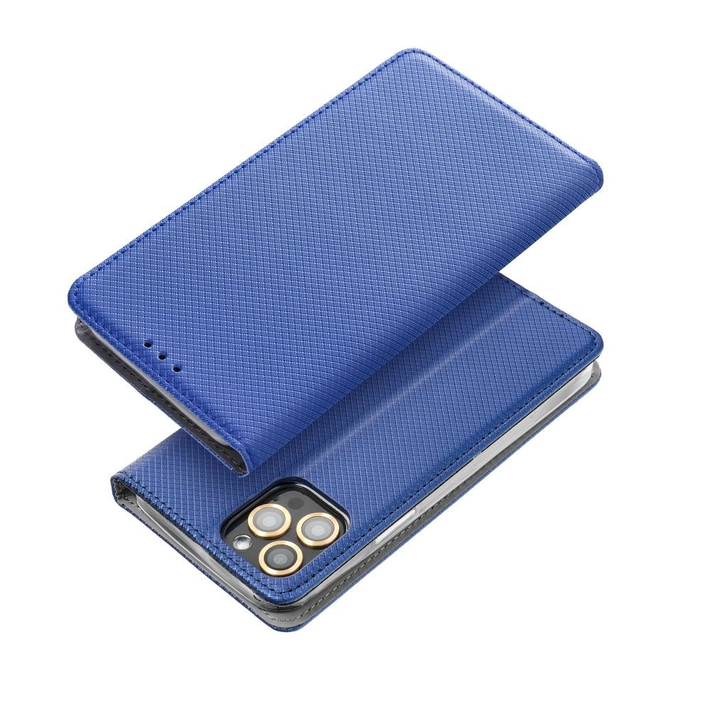Samsung Galaxy S25 Ultra (SM-S938B) oldalra nyíló flipes bőrtok rombusz mintás sötétkék