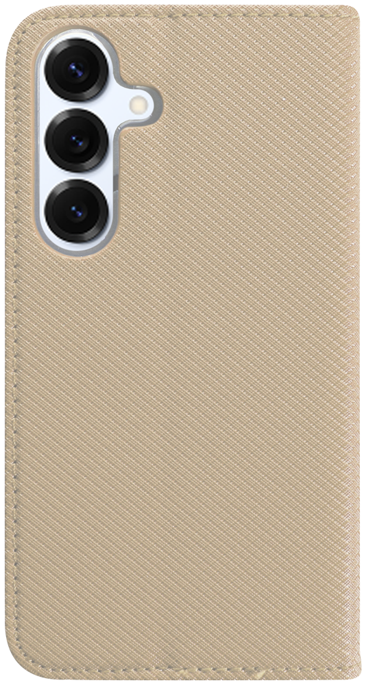 Samsung Galaxy S25 (SM-S931B) oldalra nyíló flipes bőrtok rombusz mintás arany