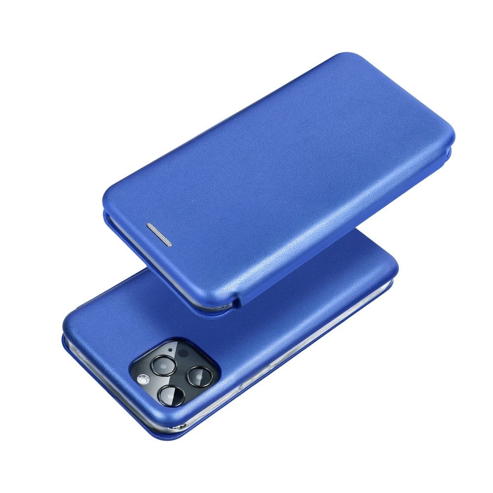 Samsung Galaxy S25 (SM-S931B) oldalra nyíló mágneses flipes bőrtok prémium minőség sötétkék