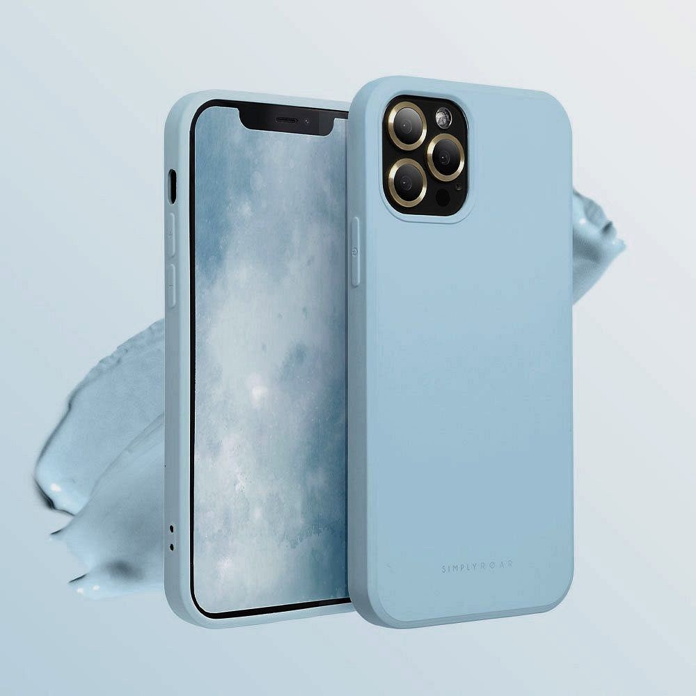 Samsung Galaxy S25 (SM-S931B)  szilikon tok gyári ROAR kameravédővel babakék