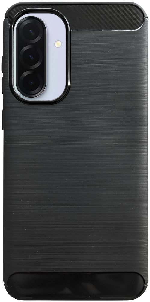 Samsung Galaxy A36 5G (SM-A366B/DS) ütésálló szilikon tok szálcsiszolt-karbon minta légpárnás sarok fekete