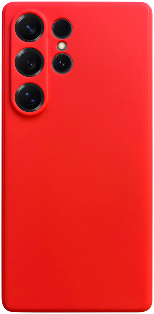Samsung Galaxy S25 Ultra (SM-S938B) szilikon tok kameravédővel matt piros