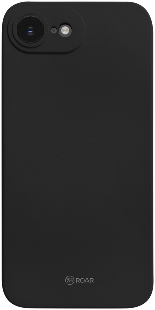 Apple iPhone 16e (SE 2025) szilikon tok gyári ROAR kameravédővel fekete