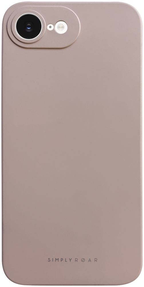 Apple iPhone 16e (SE 2025) szilikon tok gyári ROAR kameravédővel púderszínű