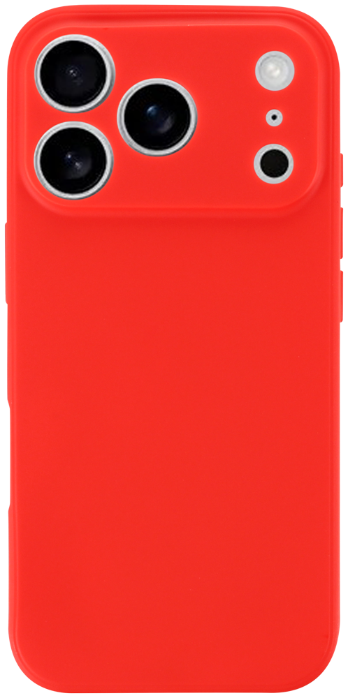 Apple iPhone 17 Pro szilikon tok kameravédővel matt piros