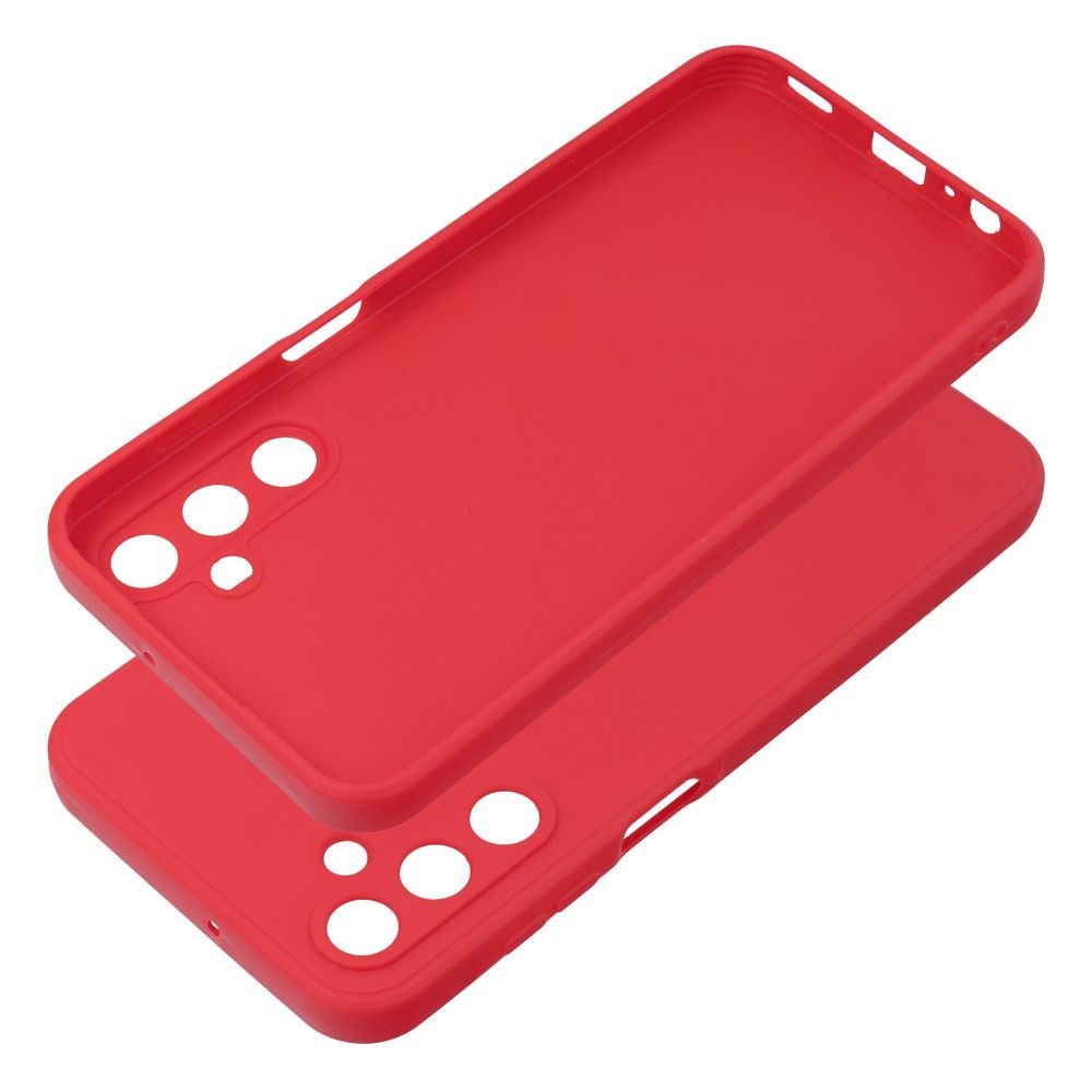 Samsung Galaxy A15 5G (SM-A156B) szilikon tok kameravédővel matt piros