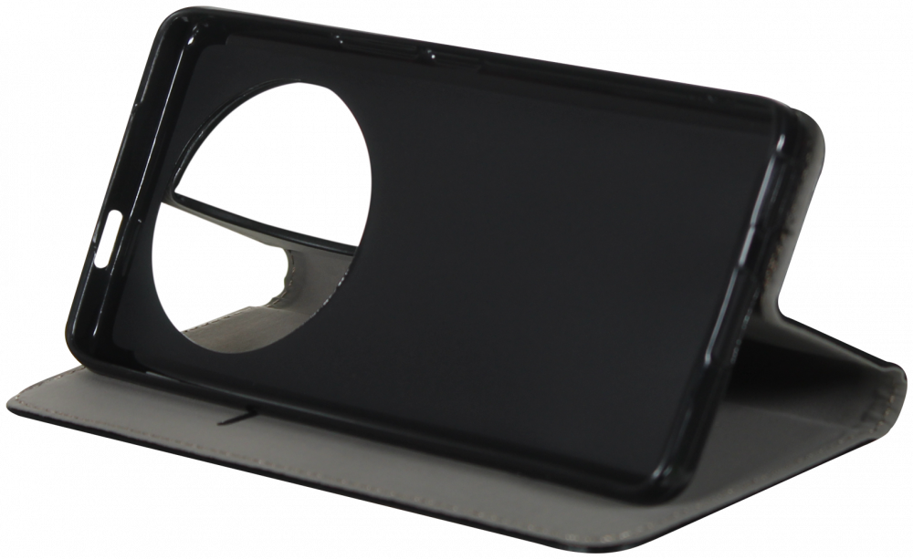 Honor Magic 7 Lite oldalra nyíló flipes bőrtok asztali tartó funkciós fekete