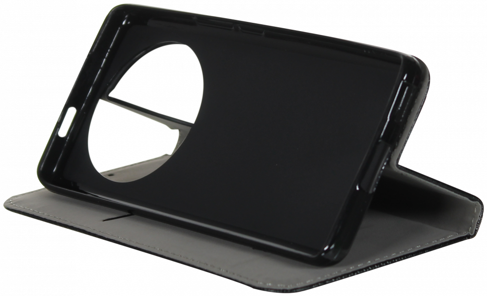 Honor Magic 7 Lite oldalra nyíló flipes bőrtok rombusz mintás fekete