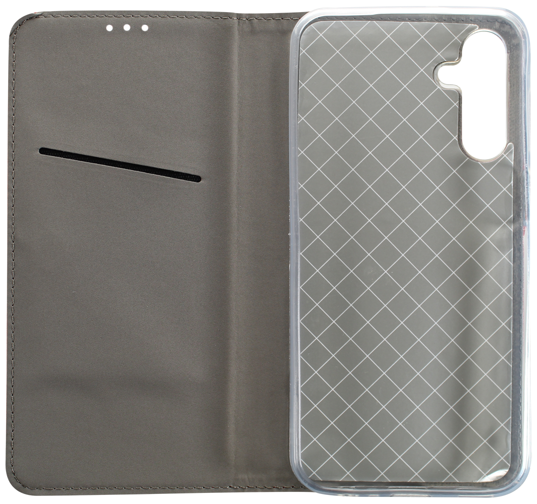 Samsung Galaxy A15 (SM-A155F) oldalra nyíló flipes bőrtok rombusz mintás arany