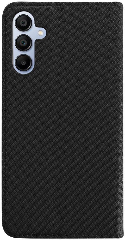 Samsung Galaxy A15 (SM-A155F) oldalra nyíló flipes bőrtok rombusz mintás fekete