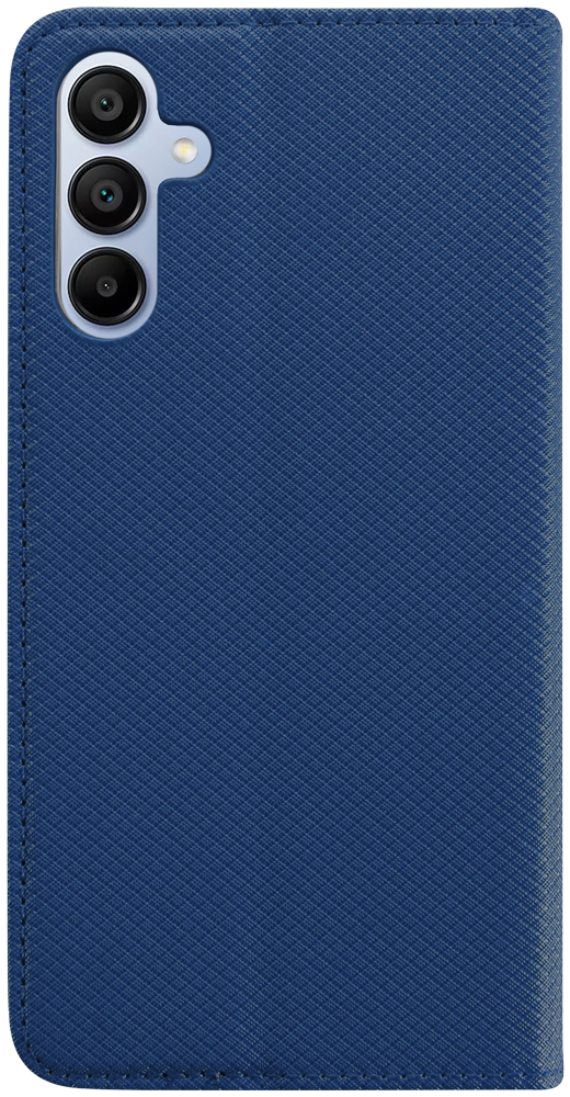Samsung Galaxy A15 (SM-A155F) oldalra nyíló flipes bőrtok rombusz mintás sötétkék