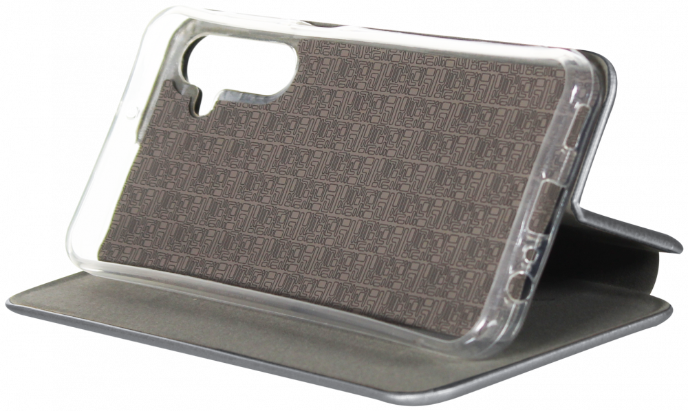 Samsung Galaxy A15 (SM-A155F) oldalra nyíló mágneses flipes bőrtok prémium minőség ezüst