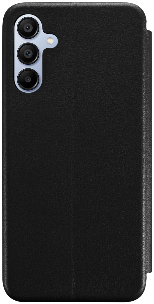 Samsung Galaxy A15 5G (SM-A156B) oldalra nyíló mágneses flipes bőrtok prémium minőség fekete