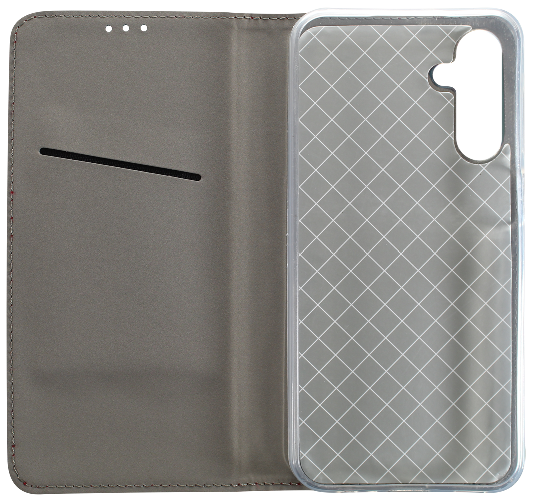 Samsung Galaxy A15 5G (SM-A156B) oldalra nyíló flipes bőrtok asztali tartó funkciós sötétzöld