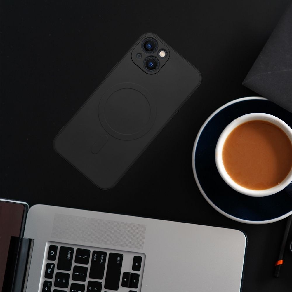 Samsung Galaxy A56 5G (SM-A566B/DS) szilikon tok gyári MagSafe kameravédővel fekete