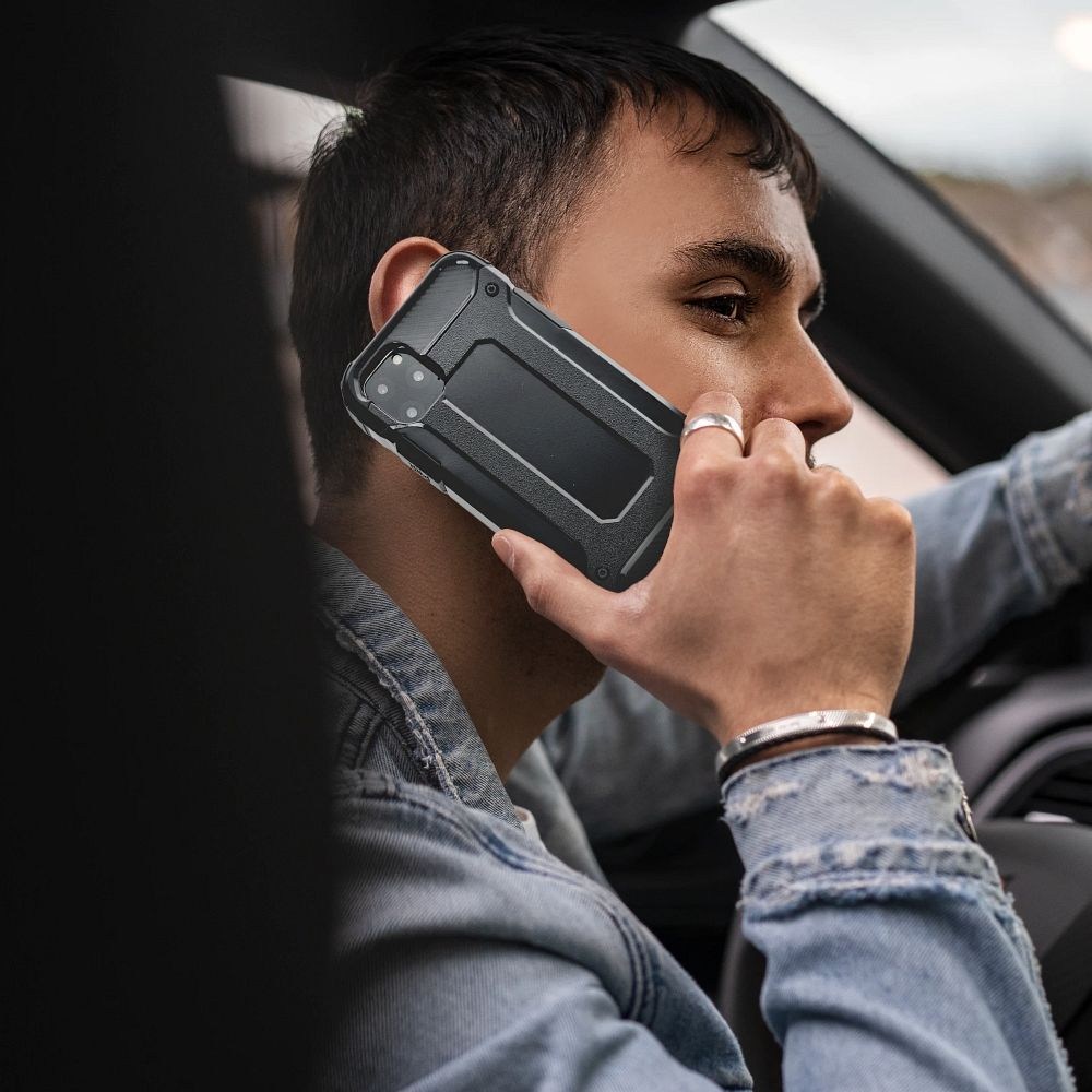 Samsung Galaxy S24 (SM-S921B) ütésálló tok légpárnás sarkas, hibrid Forcell Armor fekete