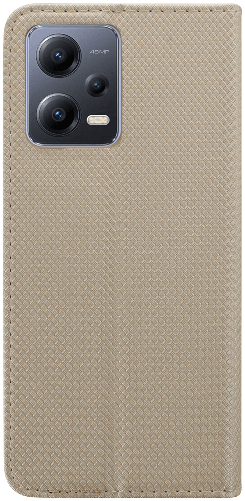 Xiaomi Redmi Note 12 5G oldalra nyíló flipes bőrtok rombusz mintás arany