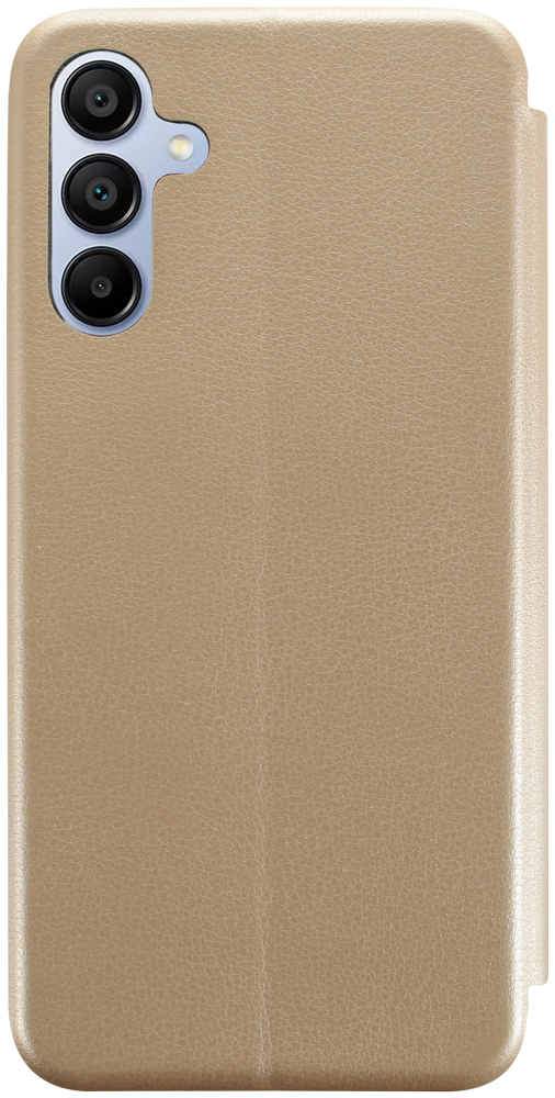 Samsung Galaxy A15 5G (SM-A156B) oldalra nyíló mágneses flipes bőrtok prémium minőség arany