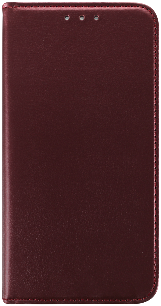 Apple iPhone 17 Pro oldalra nyíló flipes bőrtok asztali tartó funkciós bordó