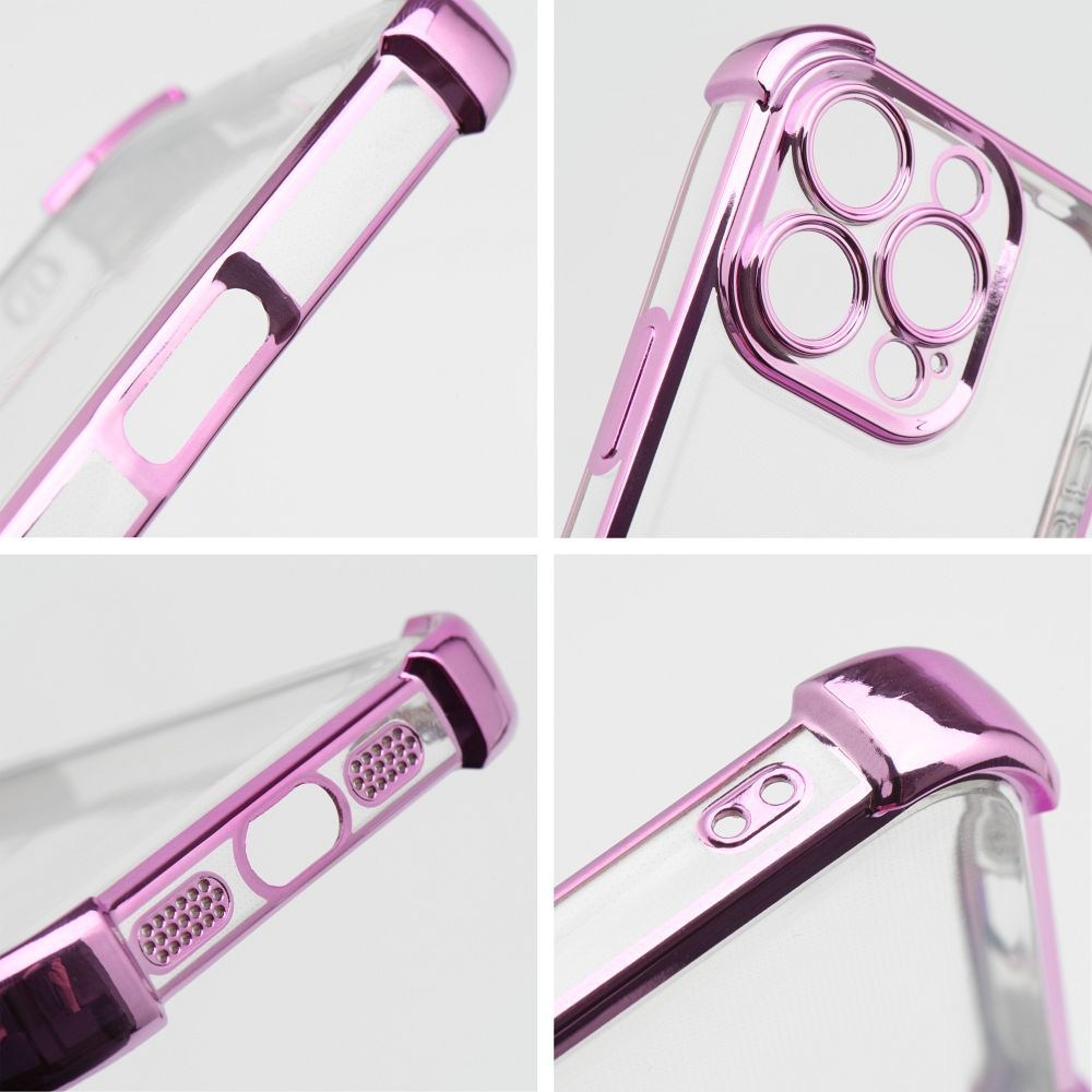 Apple iPhone 17 Pro szilikon tok kemény hátlap rózsaszín