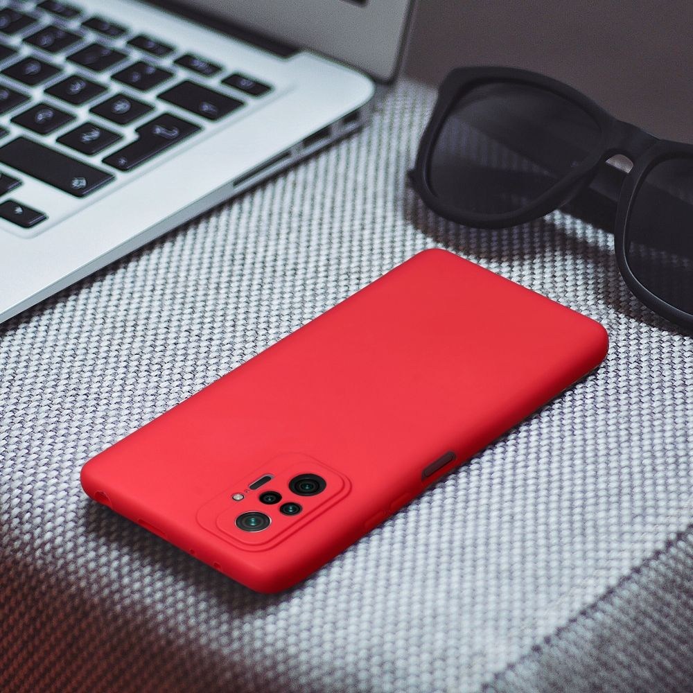 Xiaomi Redmi 13C szilikon tok kameravédővel matt piros