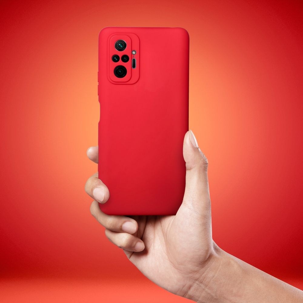 Xiaomi Redmi Note 13 Pro 5G szilikon tok kameravédővel matt piros