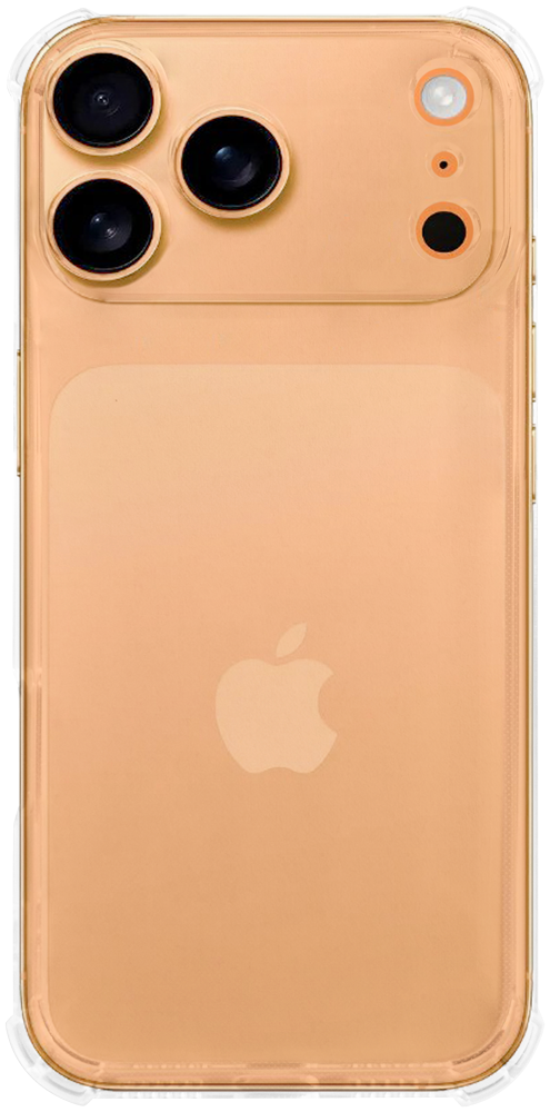 Apple iPhone 17 Pro Max szilikon tok közepesen ütésálló légpárnás sarok kameravédővel átlátszó