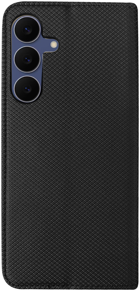 Samsung Galaxy S25 FE (SM-S731B) oldalra nyíló flipes bőrtok rombusz mintás fekete