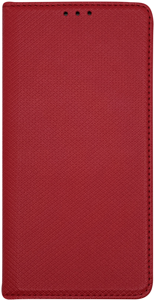 Apple iPhone 16e (SE 2025) oldalra nyíló flipes bőrtok rombusz mintás piros