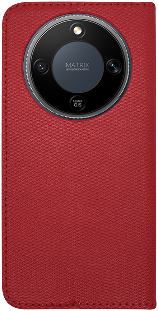 Huawei Honor Magic 8 Lite oldalra nyíló flipes bőrtok rombusz mintás piros