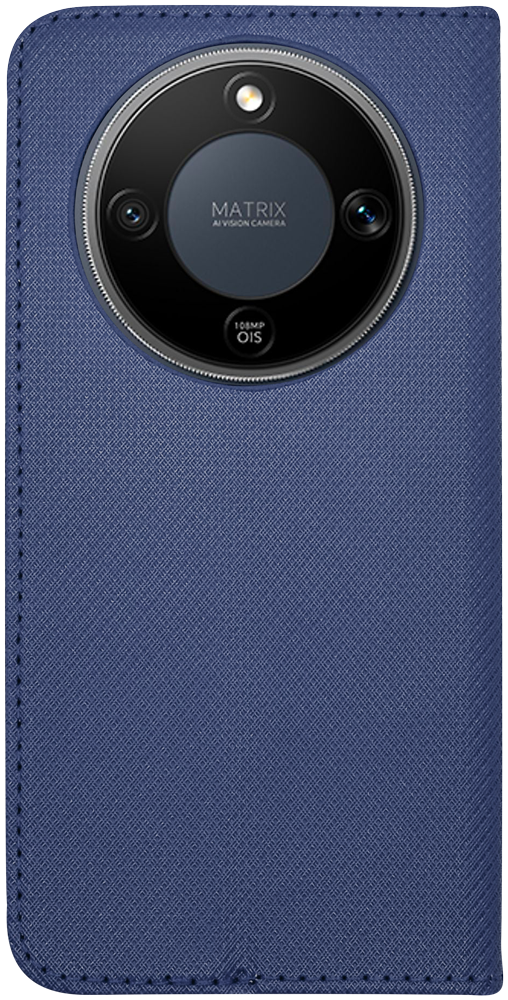 Huawei Honor Magic 8 Lite oldalra nyíló flipes bőrtok rombusz mintás sötétkék