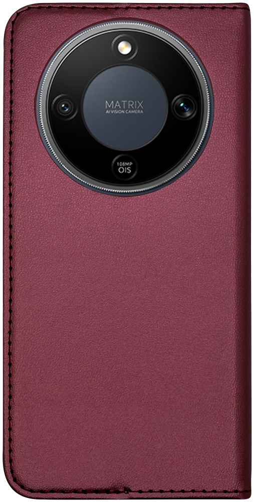 Huawei Honor Magic 8 Lite oldalra nyíló flipes bőrtok asztali tartó funkciós bordó