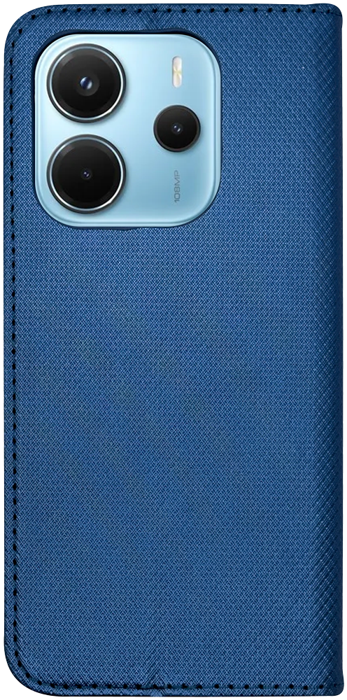 Xiaomi Redmi Note 14 4G oldalra nyíló flipes bőrtok rombusz mintás sötétkék