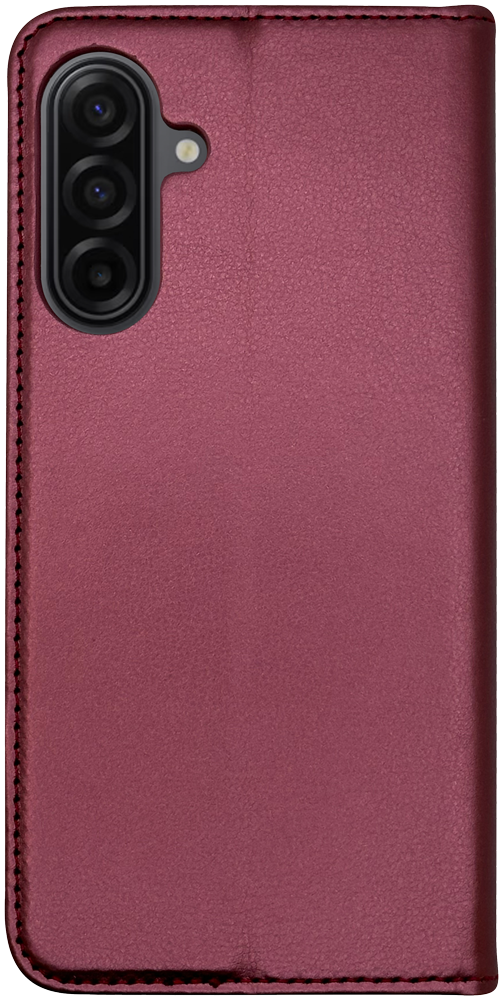 Samsung Galaxy A17 5G (SM-A176B) oldalra nyíló flipes bőrtok asztali tartó funkciós bordó