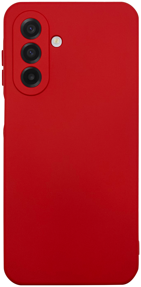 Samsung Galaxy A17 5G (SM-A176B) szilikon tok kameravédővel matt piros