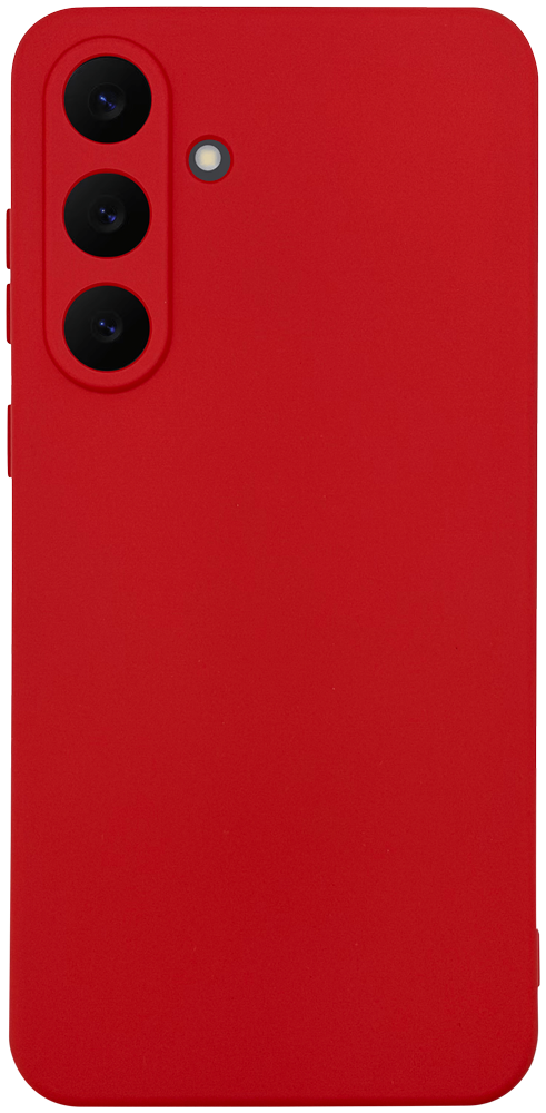 Samsung Galaxy S25 FE (SM-S731B) szilikon tok kameravédővel matt piros
